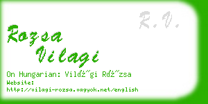 rozsa vilagi business card